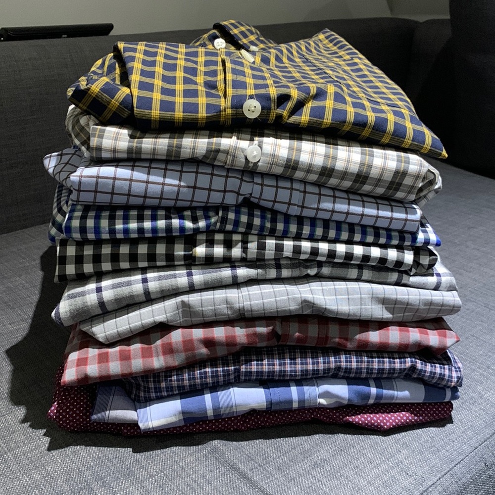 Bundle - 11 men’s dress & casual shirts